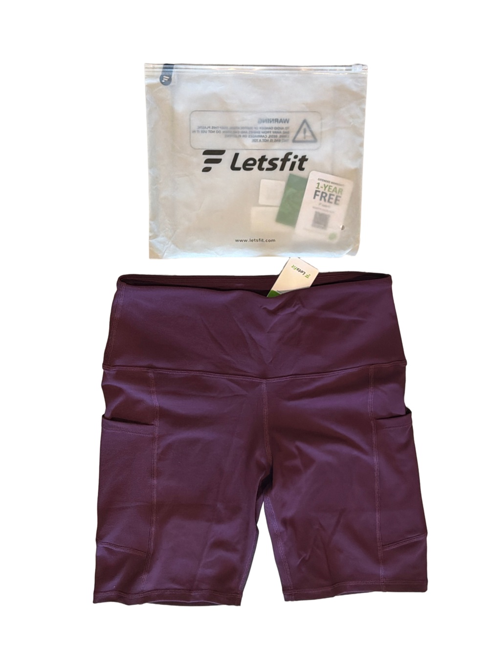 Lets Fit High-Waist Athletic Bike Shorts - Plum
Size Medium NWT - Picture 2 of 8